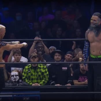 Darby Allin looks for a fist bump after disrespecting Jeff Hardy on AEW Rampage